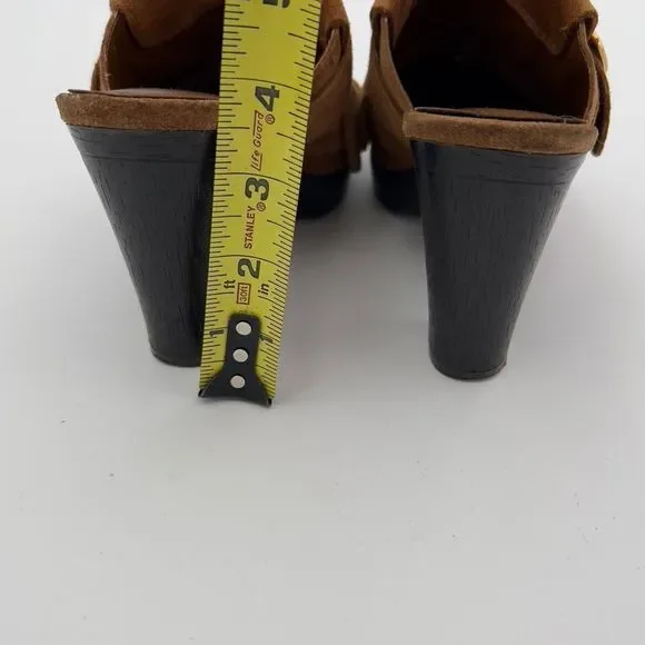 UNISA CLOG HEELS WOMEN’s 6.5 Camel Brown Western - Picture 5 of 8